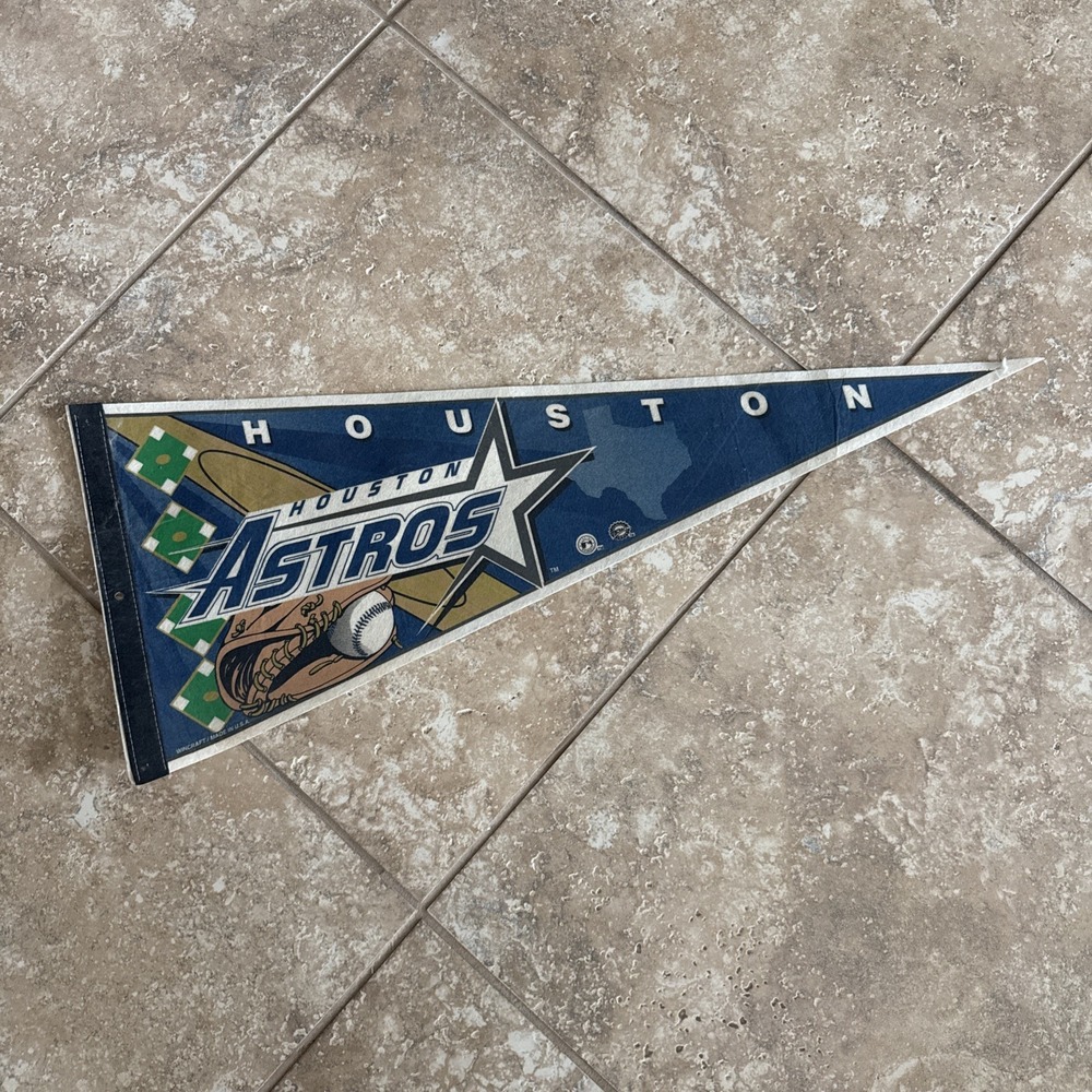 RARE Vintage Houston Astros MLB Baseball Pennant